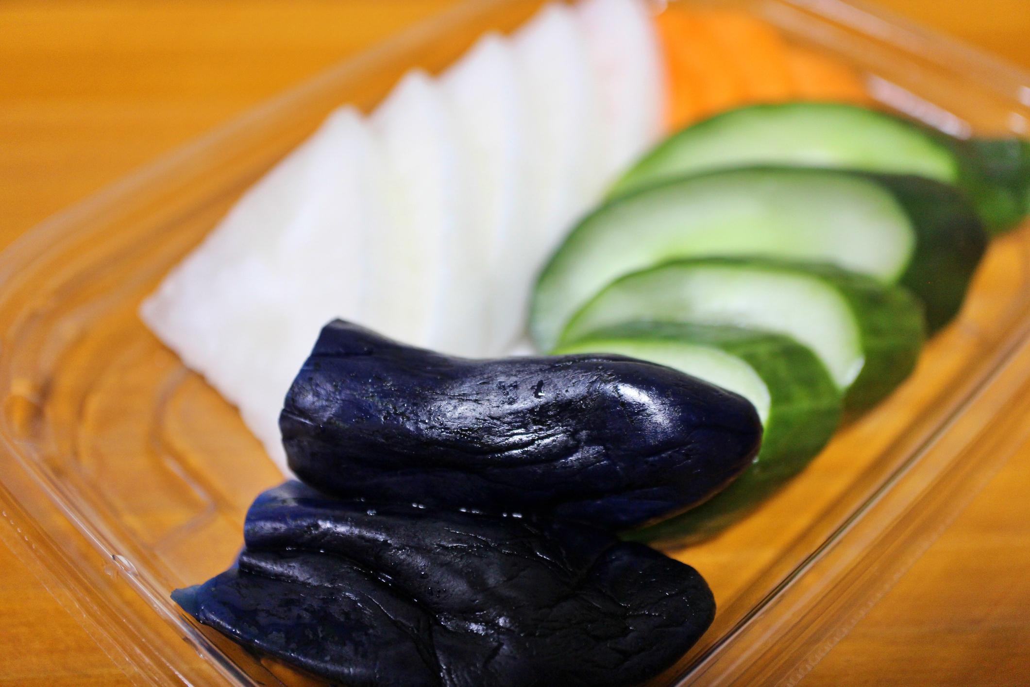 Traditional Japanese nukazuke fermented pickles